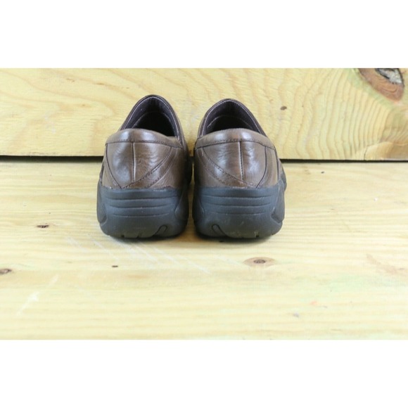 Merrell Encore Womens 9.5 Eclipse Brown Shoes Leather Slip Ons Comfort Loafers - Picture 3 of 8